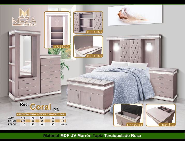 Recamara Coral KS